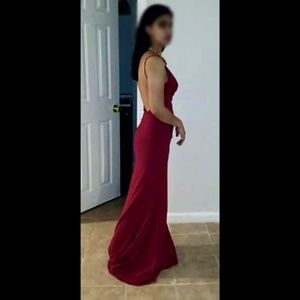 Floor Length Formal Evening Prom Dress Red
